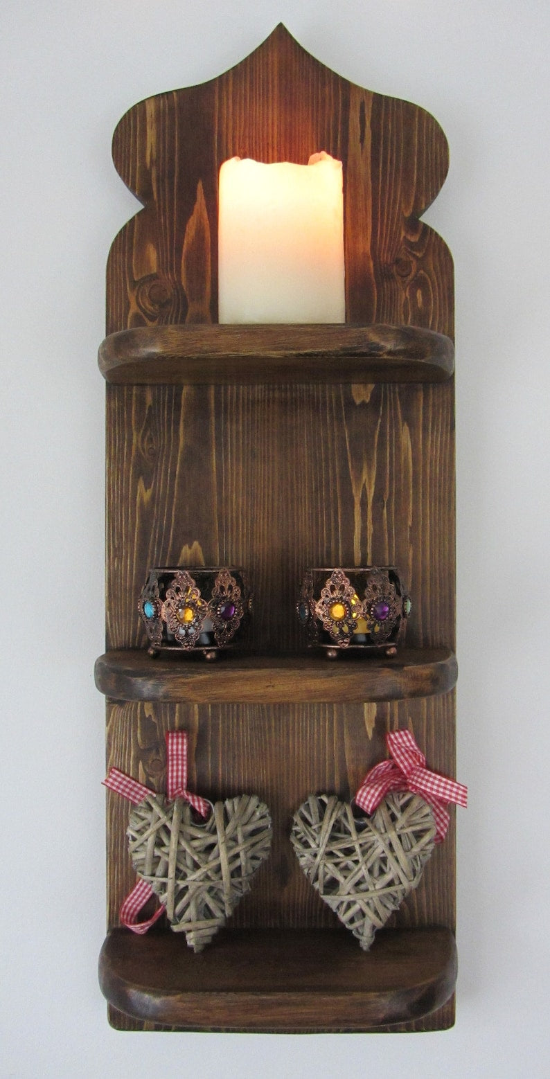 Moroccan Arch 3-Tier Floating Shelf