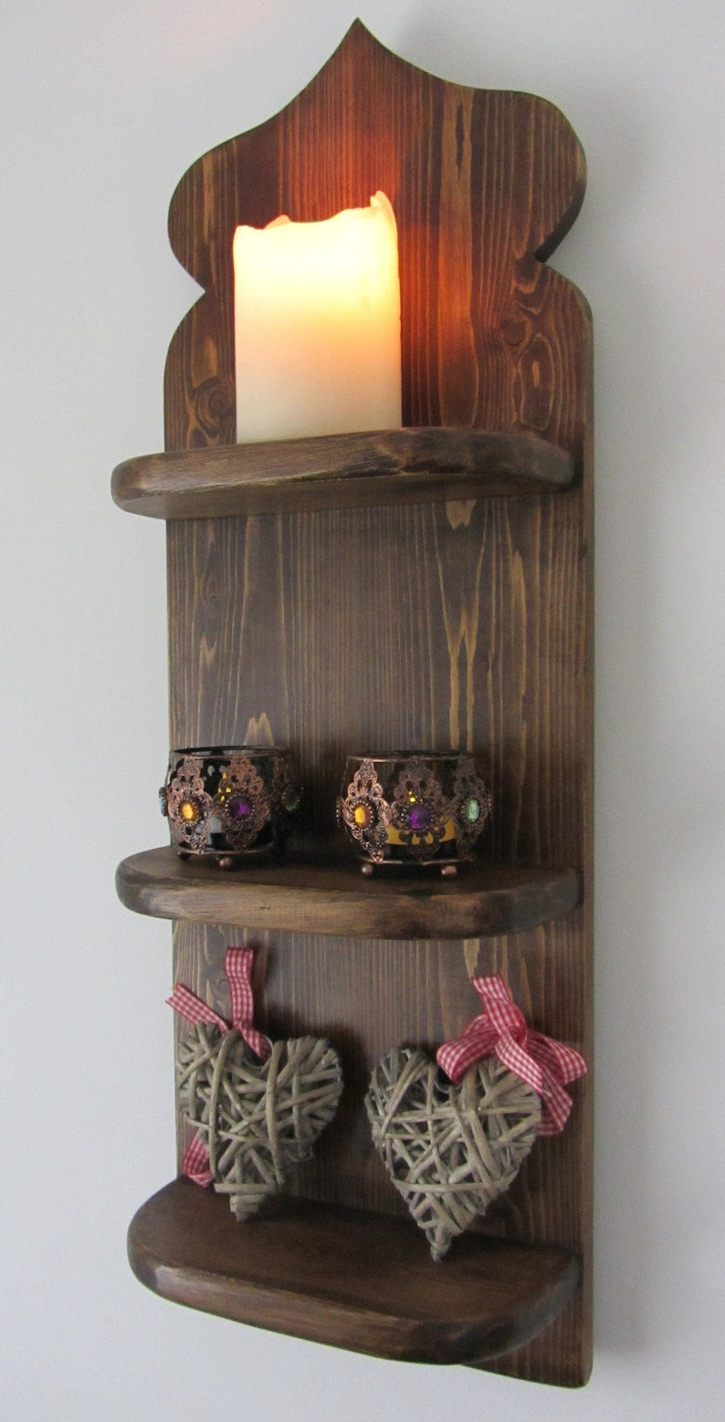 Moroccan Arch 3-Tier Floating Shelf