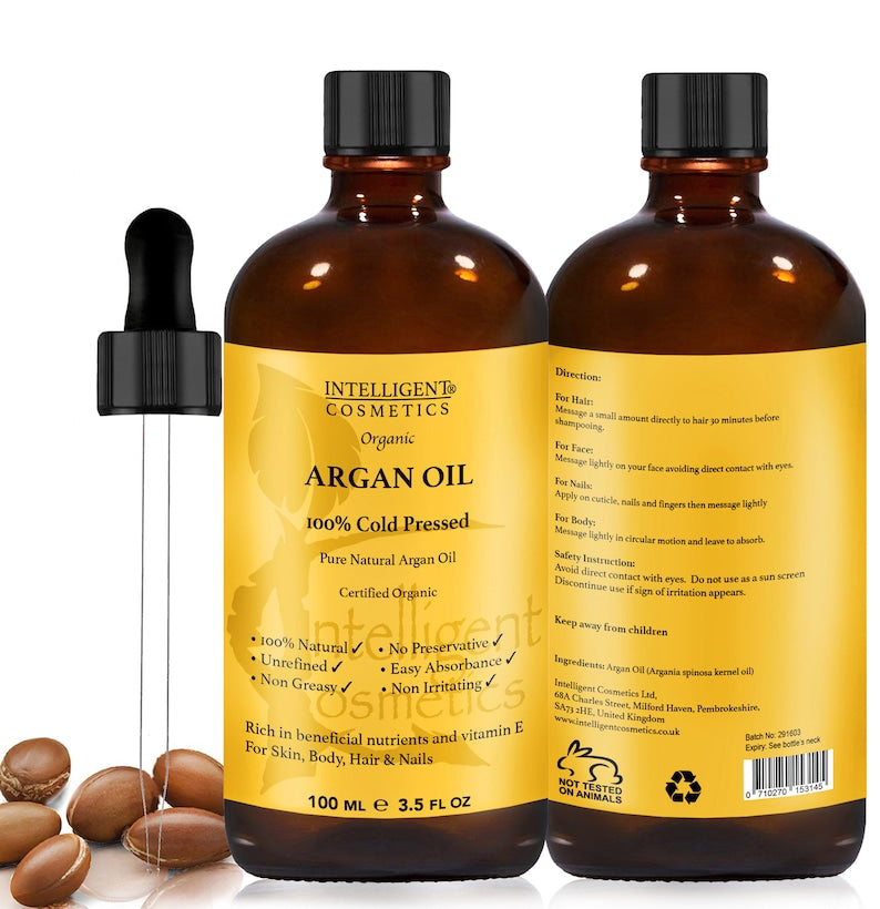 Pure Moroccan Argan Oil for Skin, Hair, Nails