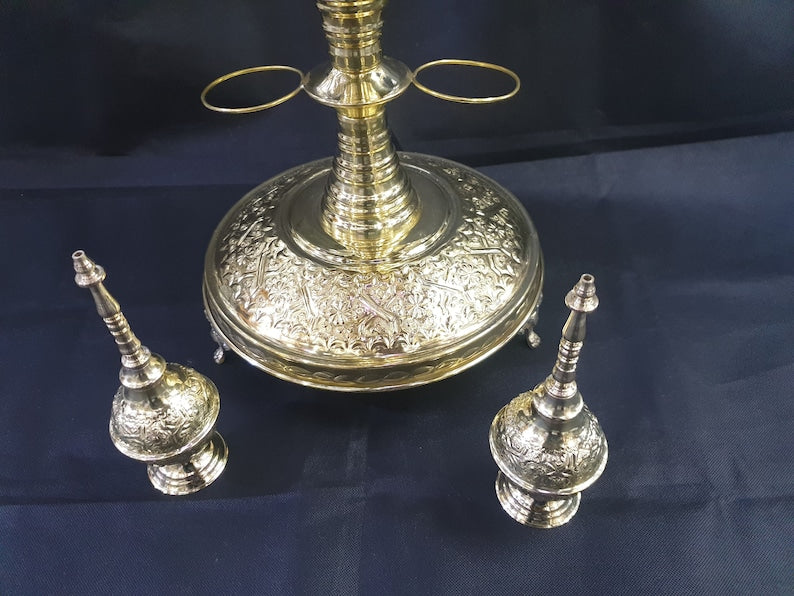 Authentic Moroccan Incense Burner with Rosewater Sprinklers