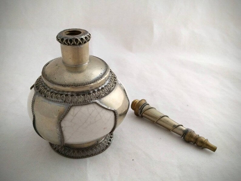 Rare Vintage Rosewater Sprinkler - Embellished with Gulabpash