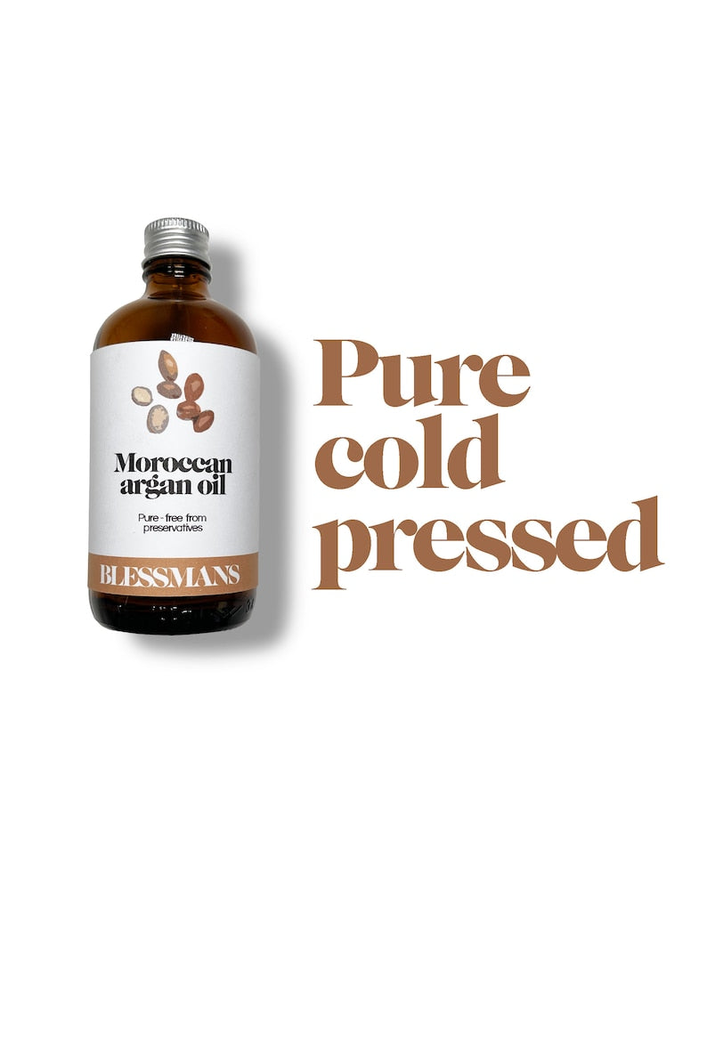 Pure Moroccan Argan Oil: Natural Hair Elixir with Eco-Friendly Packaging