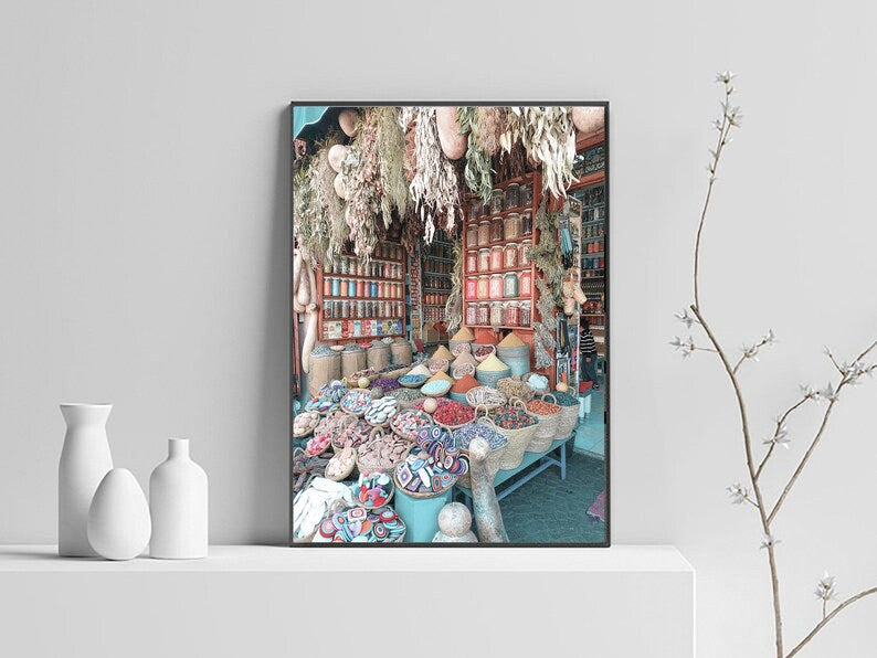 Pastel Marrakesh City Print | Printable Moroccan Wall Art