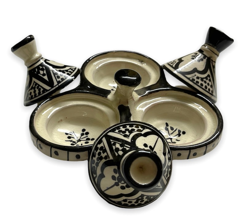 Moroccan Spice & Pepper Delights: Vintage Tagine Pot Set