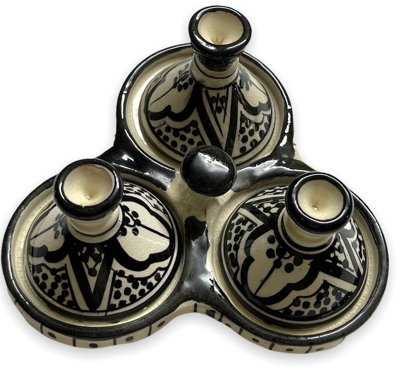 Moroccan Spice & Pepper Delights: Vintage Tagine Pot Set