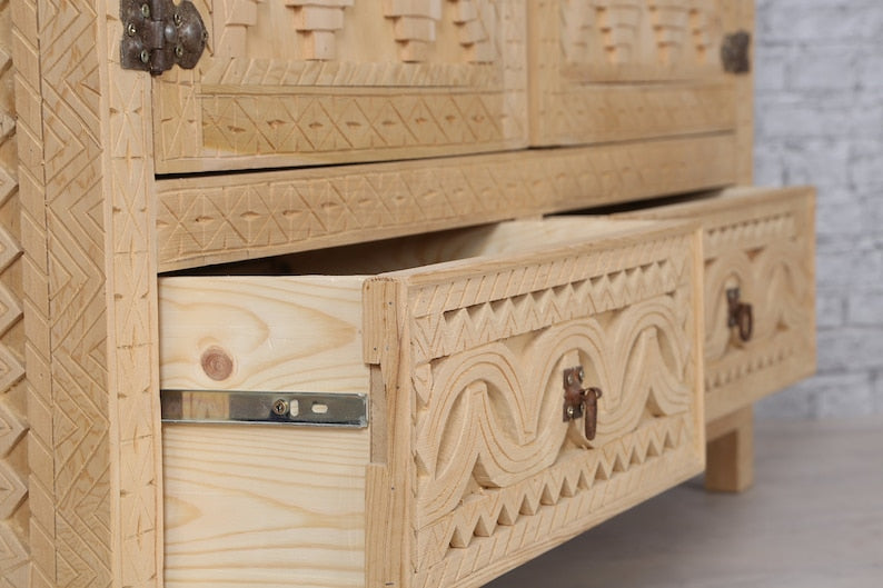 Enchanting Moroccan Cabinet: Handmade Berber Beauty