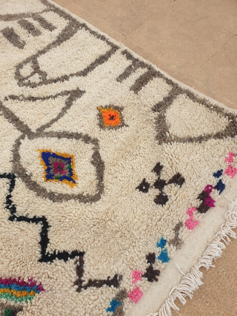 Authentic Moroccan Beni Ourain Rug