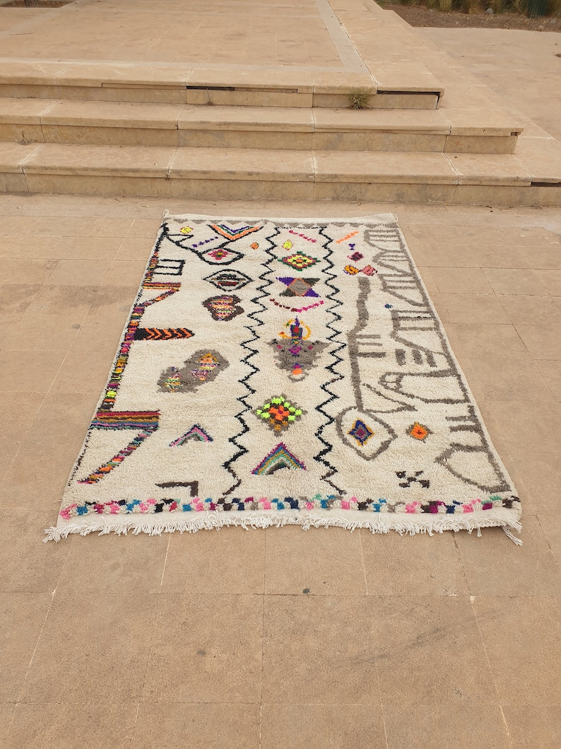 Authentic Moroccan Beni Ourain Rug