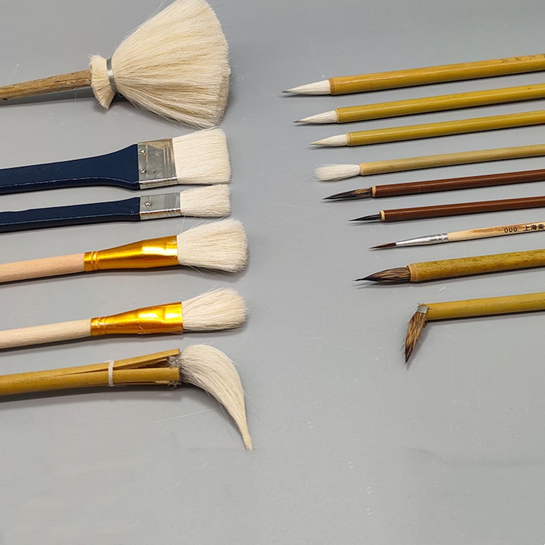 14-Piece Glaze Brushes for Ceramic Painting