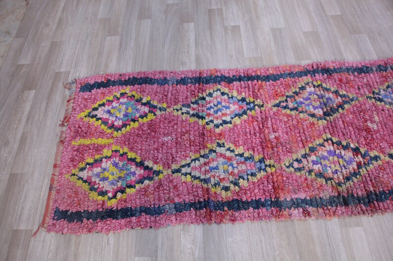 Authentic Moroccan Boucherouite Runner Rug