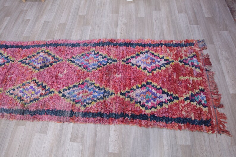 Authentic Moroccan Boucherouite Runner Rug