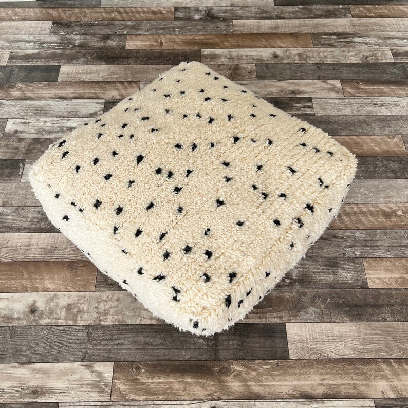 Luxurious Moroccan Pouf: Berber Tribal Floor Pillow for Boho Decor