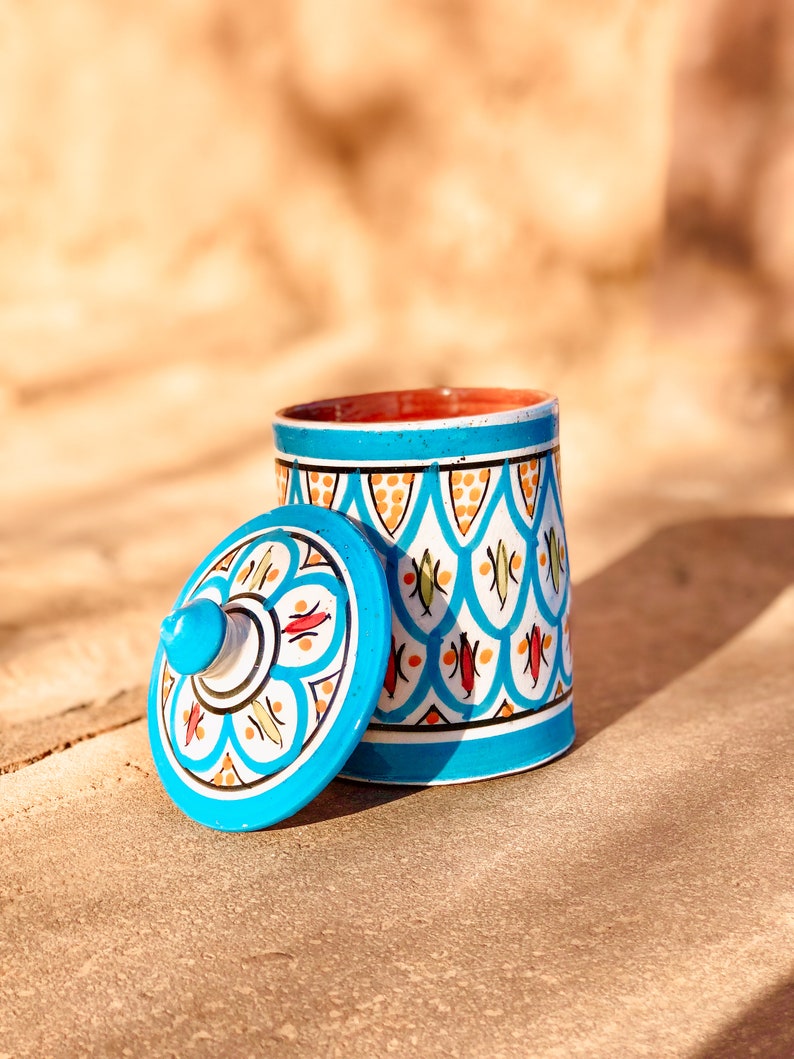 Exquisite Handcrafted & Hand-Painted Moroccan Pottery Box