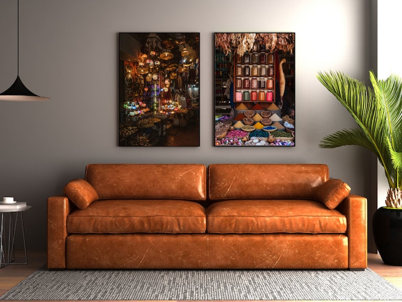 Marrakesh Souk Market Wall Art (Set of 2)