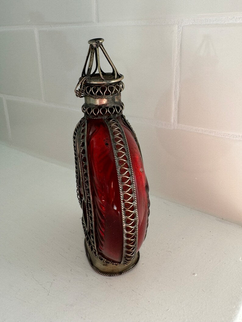 Vintage Moroccan Rosewater Sprinkler Bottle