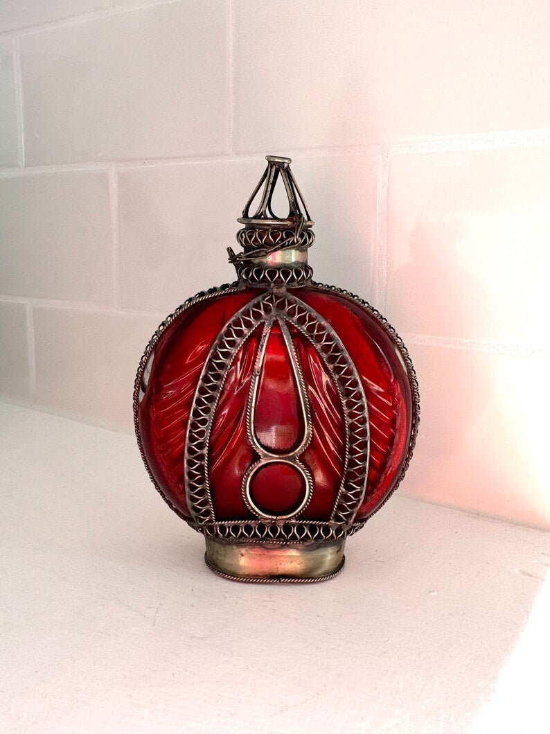 Vintage Moroccan Rosewater Sprinkler Bottle