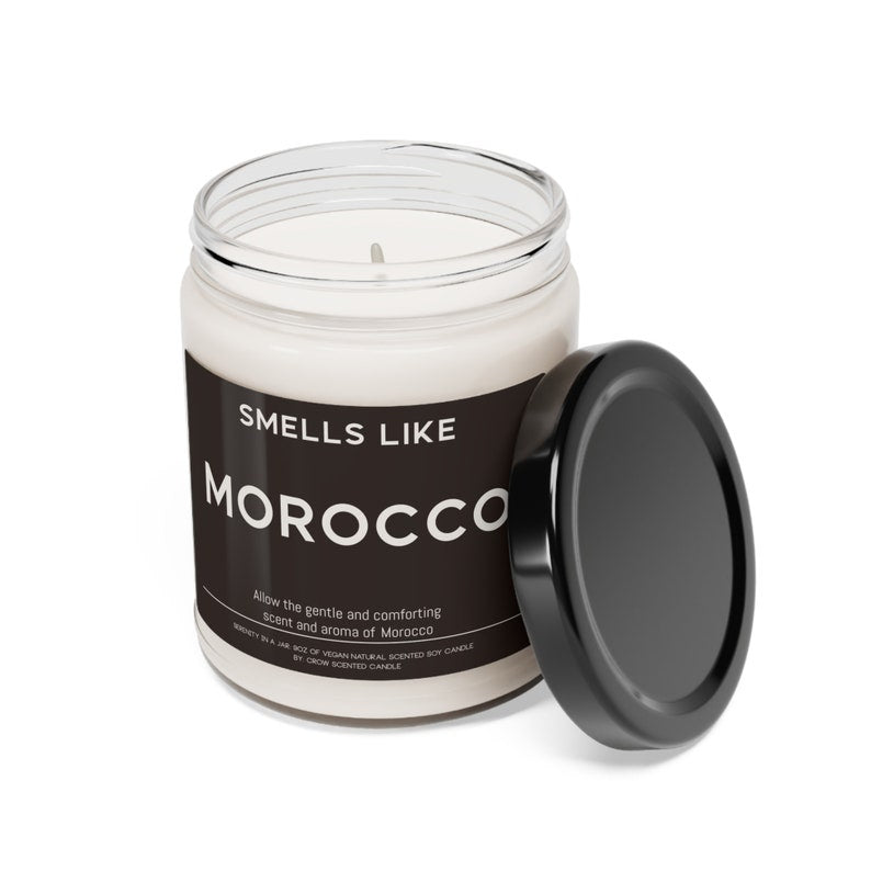 Scents of Morocco: Soy Wax Candle Gift for Travel Enthusiast