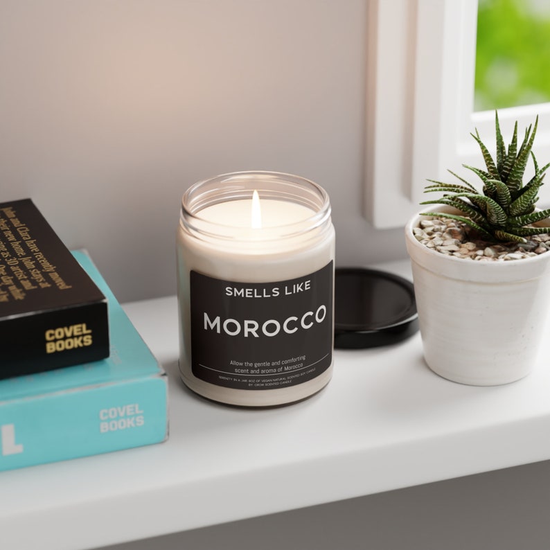 Scents of Morocco: Soy Wax Candle Gift for Travel Enthusiast