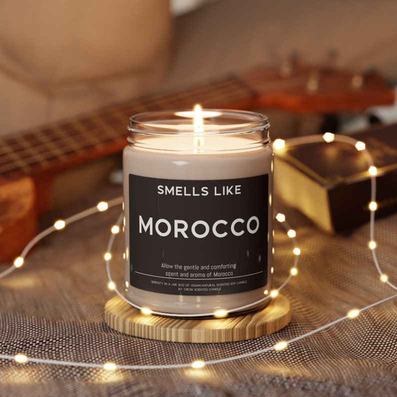 Scents of Morocco: Soy Wax Candle Gift for Travel Enthusiast