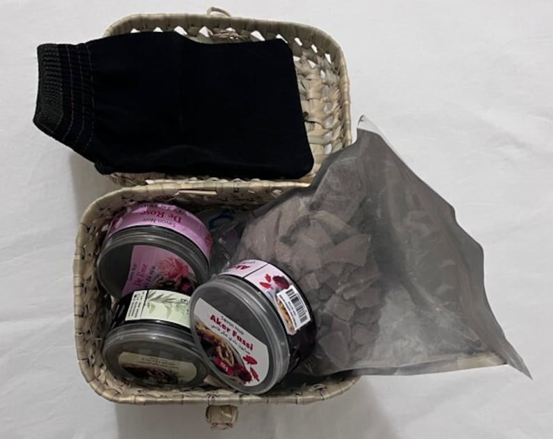 Moroccan Spa Gift Set: Clay, Soap, Glove & Beauty Essentials