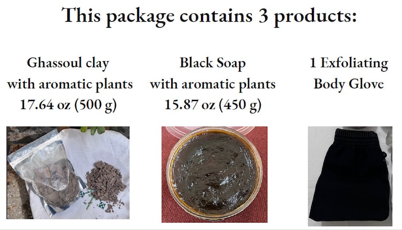 Moroccan Spa Gift Set: Clay, Soap, Glove & Beauty Essentials